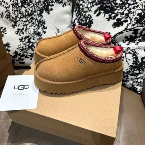 UGG Tazz Chestnut Platform Mule Clog Slipper - Picture 2 of 9